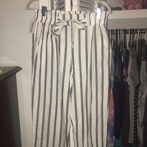 Linen striped pants🟢